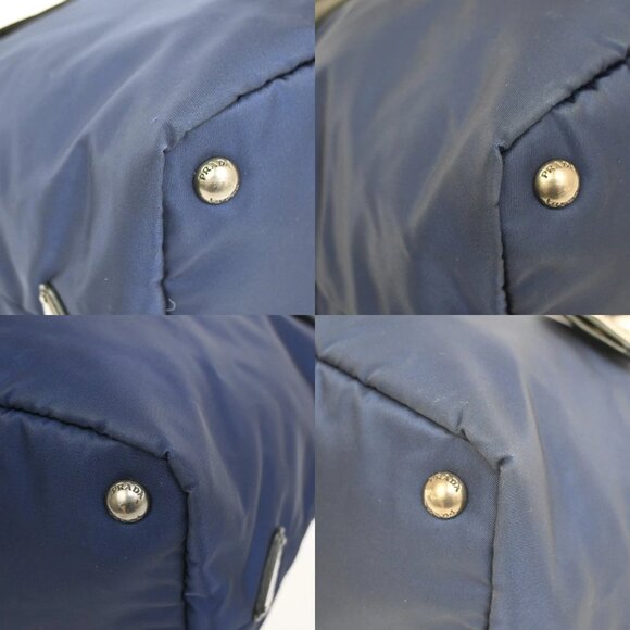 PRADA Tessuto Bicolor 2Way Shoulder Hand Bag Nylon Nappa Leather BK BE 77YH555 - Picture 7 of 16